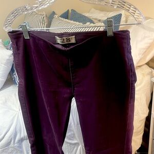 Free People Flared Purple Jean Low Rise